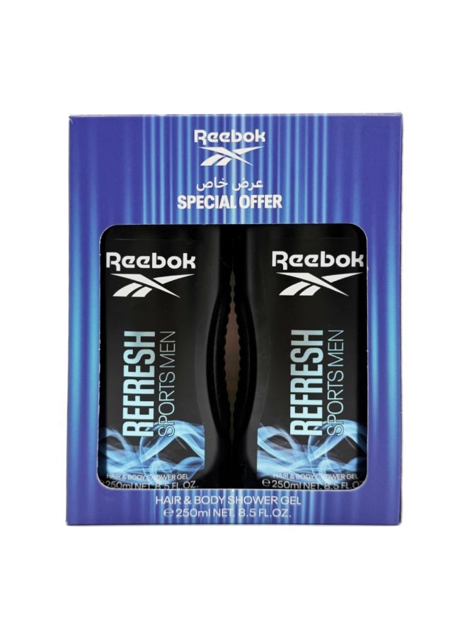 Reebok Refresh Shower Gel For Him 250Ml x2 - Image 1